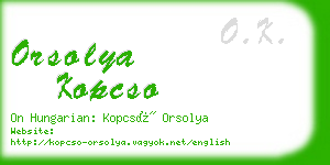 orsolya kopcso business card